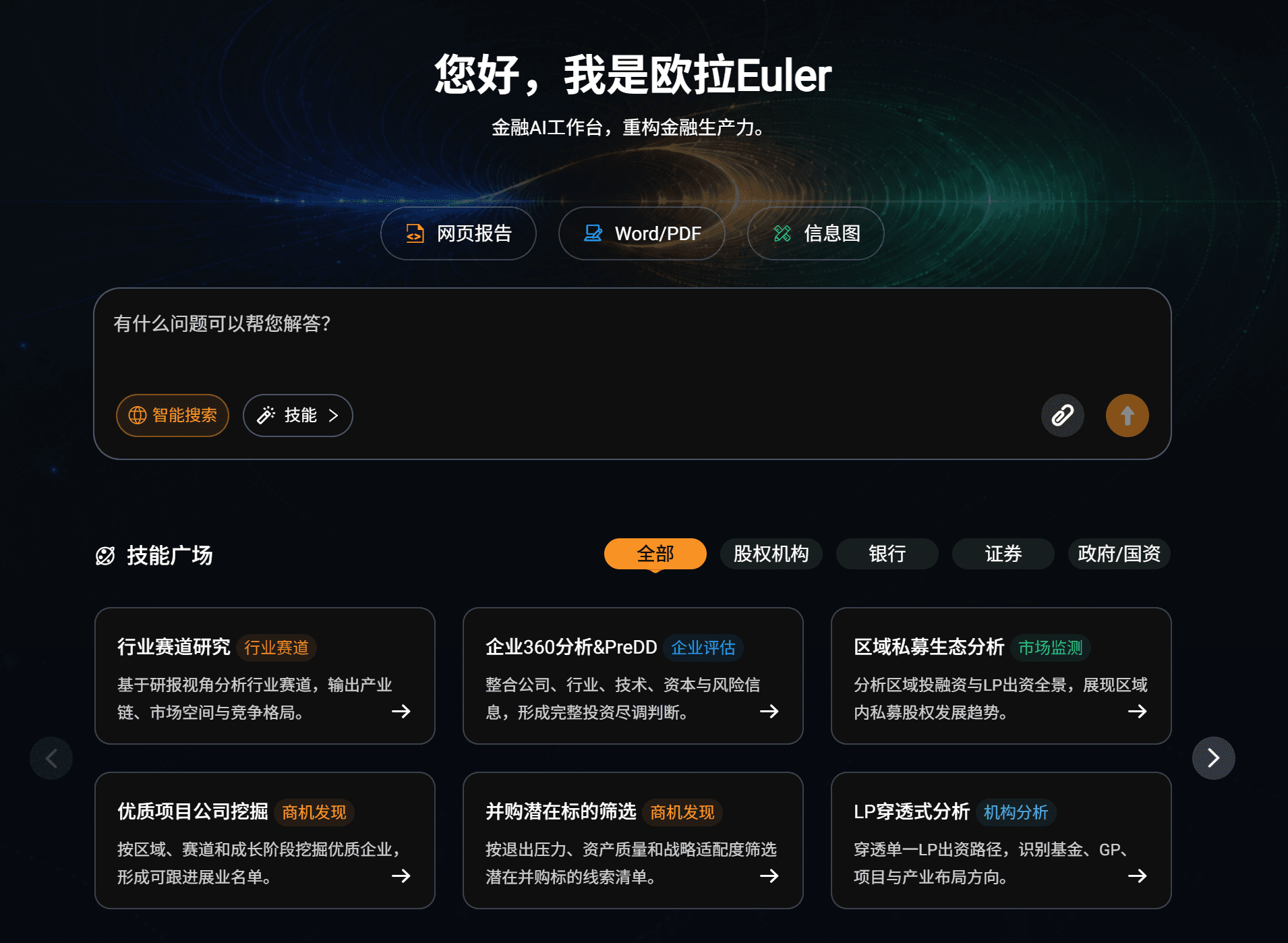 欧拉Euler产品界面
